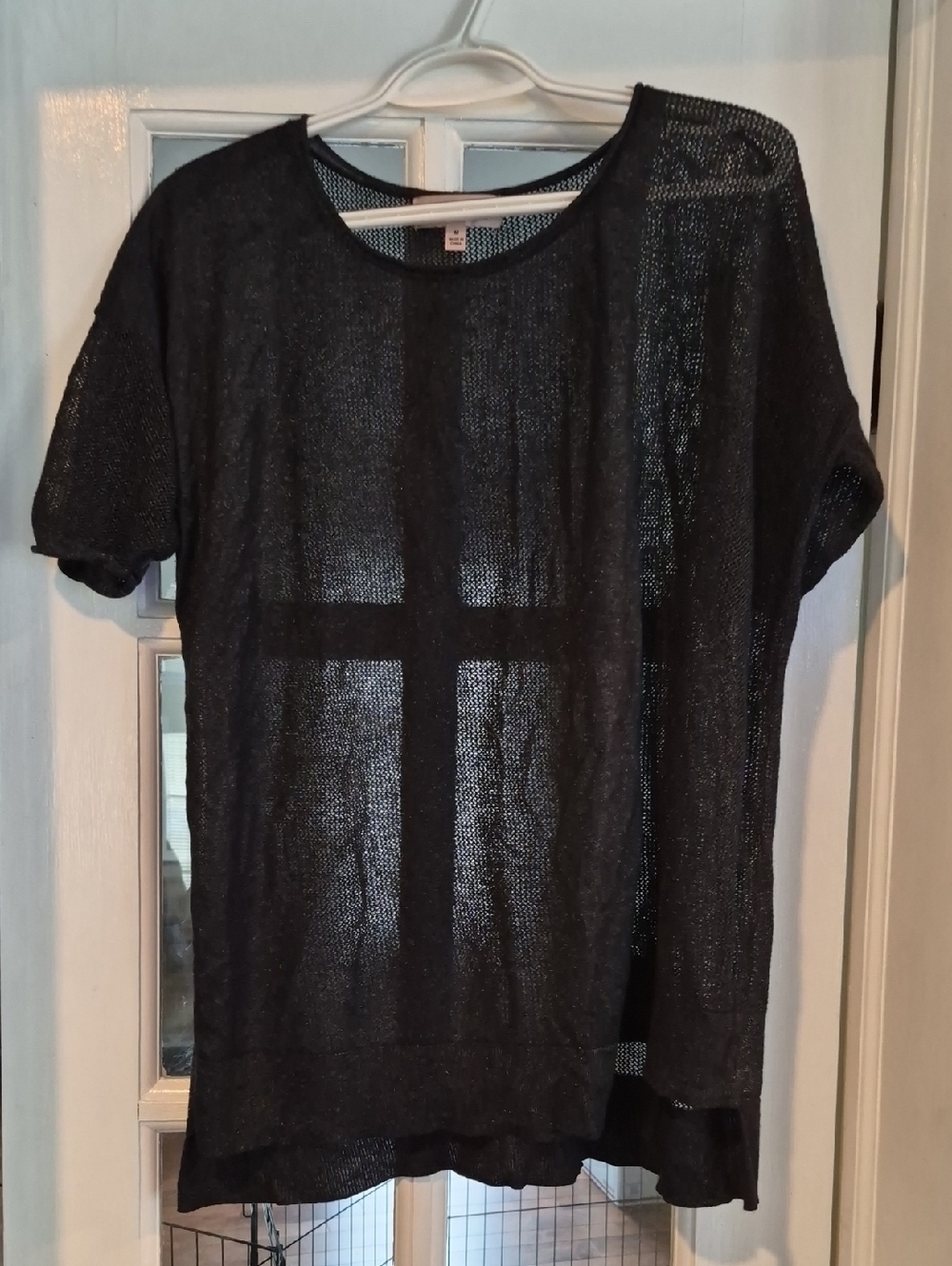 Lightweight Sheer Black Women's Top